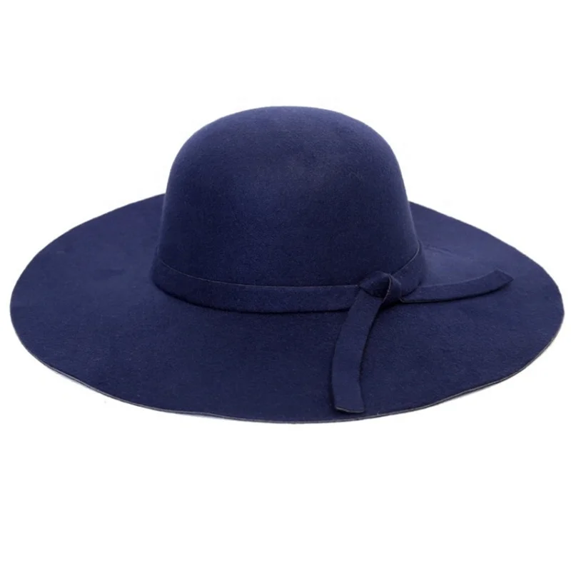 Hight Quality wool felt fedora floppy hats wholesale wide brim hat good price