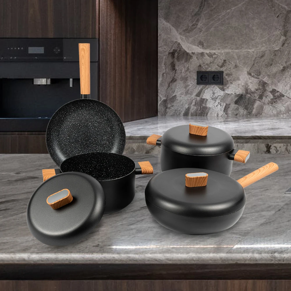 Hot Products 2024 Non Stick Cookware Pot Cooking Cookware Set, Cookware Granite Sets, Non Stick Cooking Set