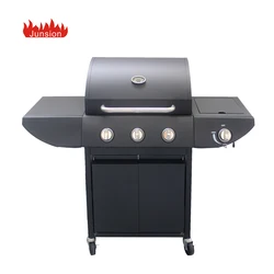 Kitchen Appliances Smokers Industrial Mobile Grill Gas Griller with 3 BBQ Burner