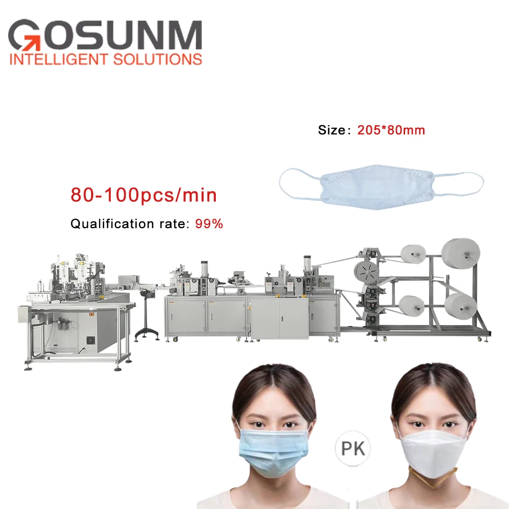 Disposable medical face mask KF94 ear strap making machine rope KF94 face mask machine