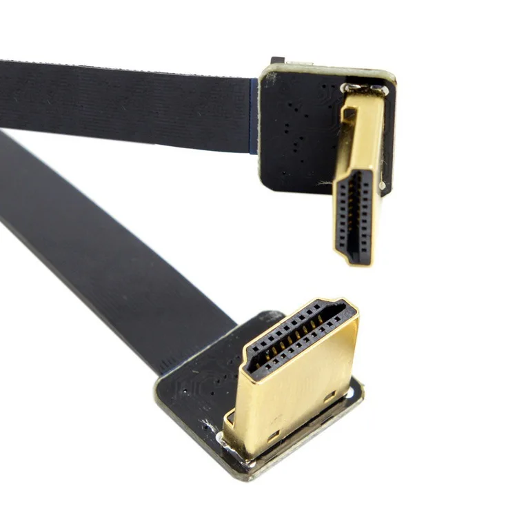
CYFPV 90 degree double elbow FPV dedicated gold-plated HD 1.4 to HD cable Aerial video cable 