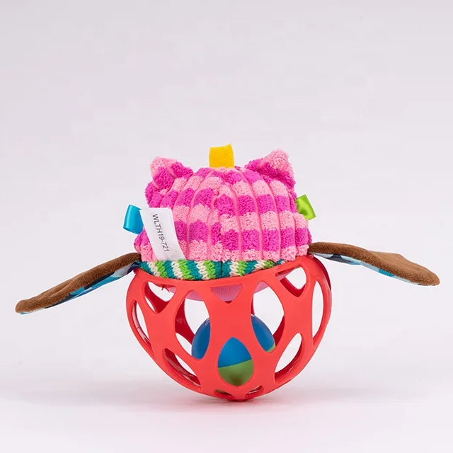 Jollybaby Hand Rattle Hand Shake Toy Lovely Teether Baby Plush Rattles Toy