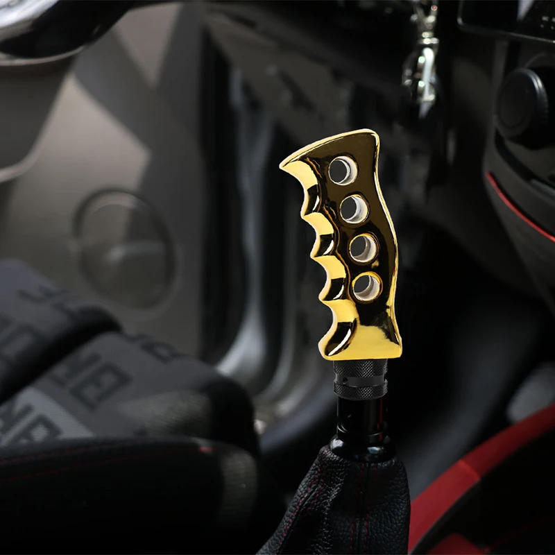 Aluminum Car Gear Shift Knob Pistol Knife Grip Handle Look High Quality Universal Manual Gear Stick Shifter Lever Change Knob