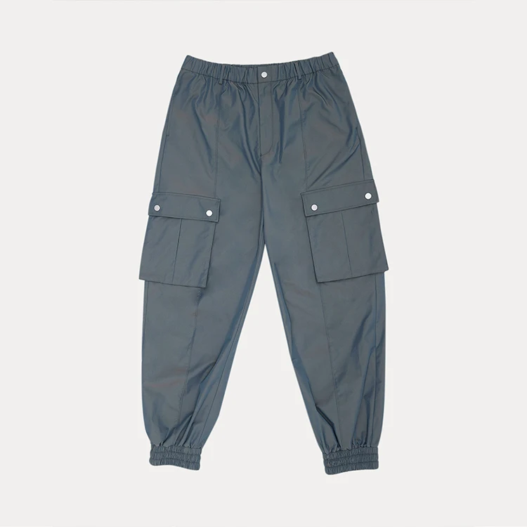 wholesale men unisex designers sweatsuit jogger tracksuit custom logo windbreaker nylon pants reflective two pieces set