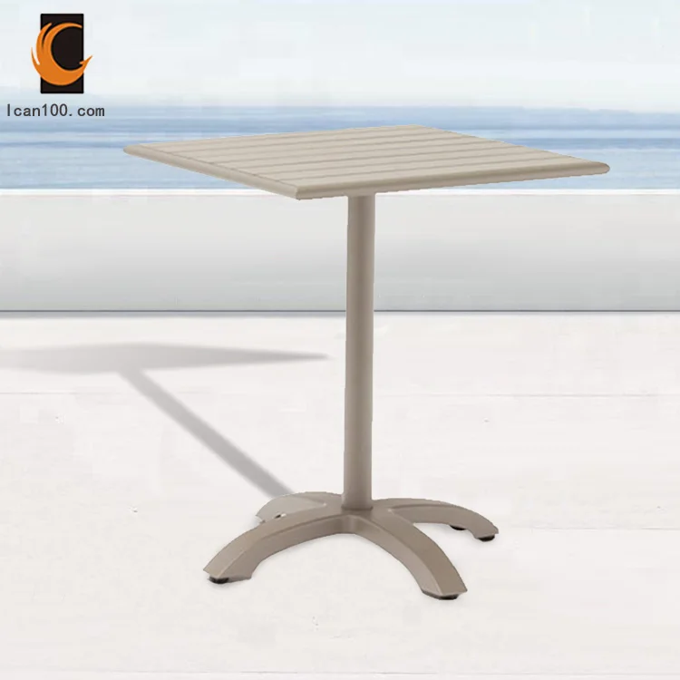 Simple Good Quality  Metal Aluminum Outdoor Tables Cafe Dining Bistro Table