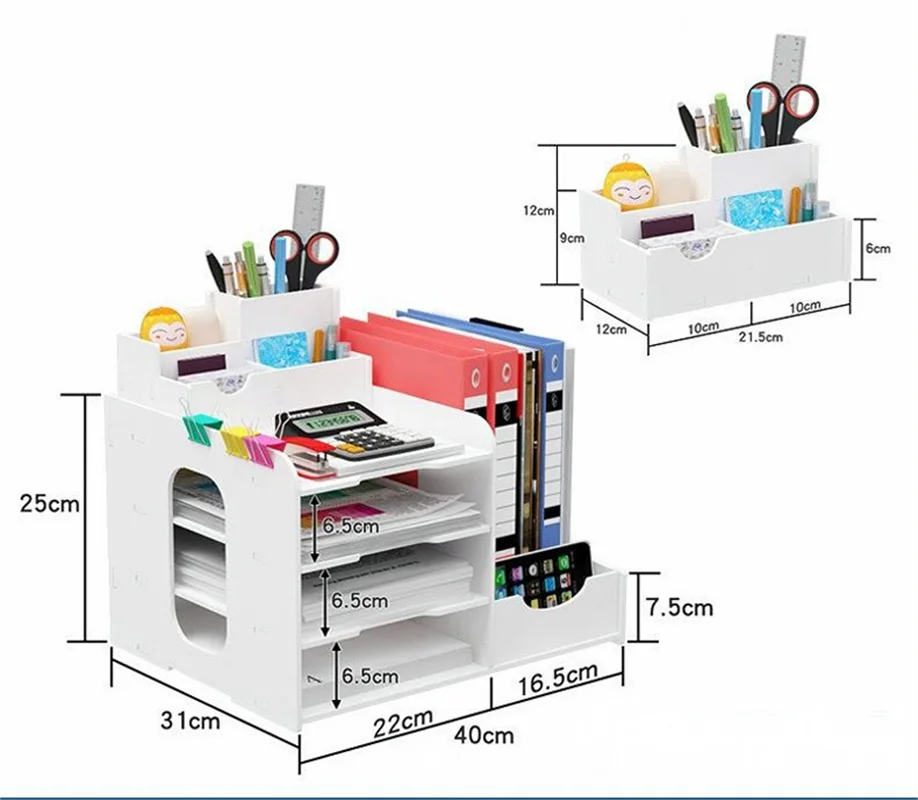 2024 PVC Plastic Shelf Storage Detachable Office Storage Shelves Executive Office Shelf
