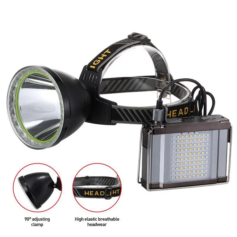 Strong Light Split Headlight Corded Rechargeable Safety Explosion-Proof Miners Mining Headlamp Cap Lamp USB Used as Power Bank