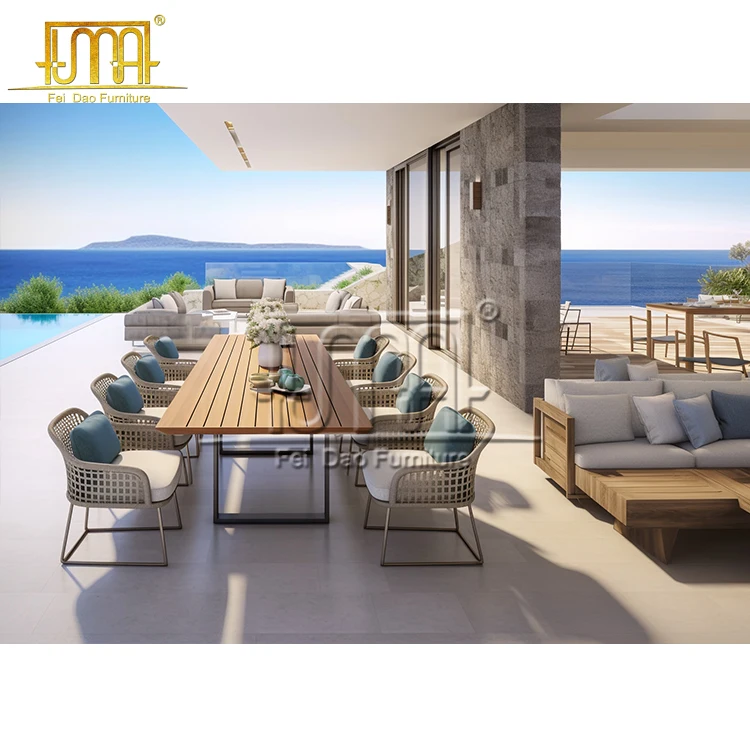 Patio Furniture Outdoor Restaurant Teak Wood Garden Dining Set