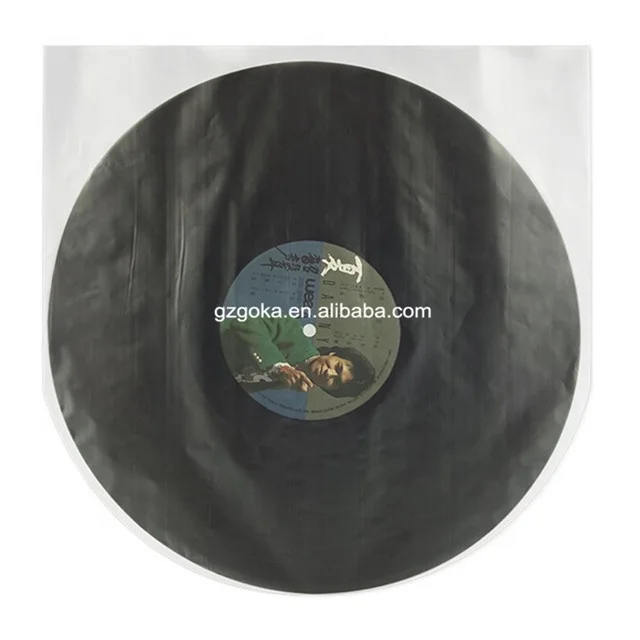 Hot selling round bottom plastic vinyl record inner sleeves for CD phono album turntable storage cover
