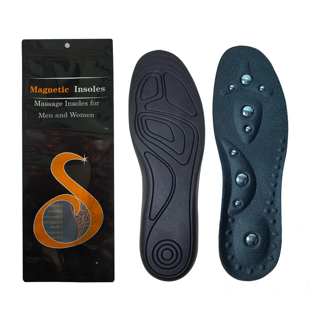 Acupressure Magnetic Therapy Insoles for Foot Massaging Massage Magnetic Shoe Insoles