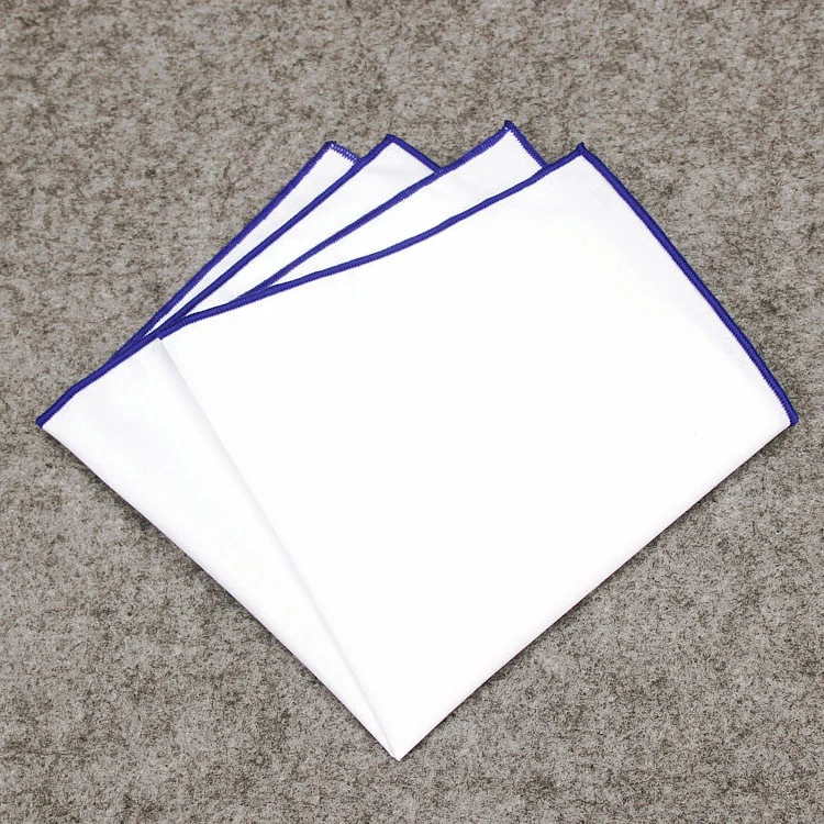 china custom logo silk jacquard baby 100  cotton white embroidered handkerchief