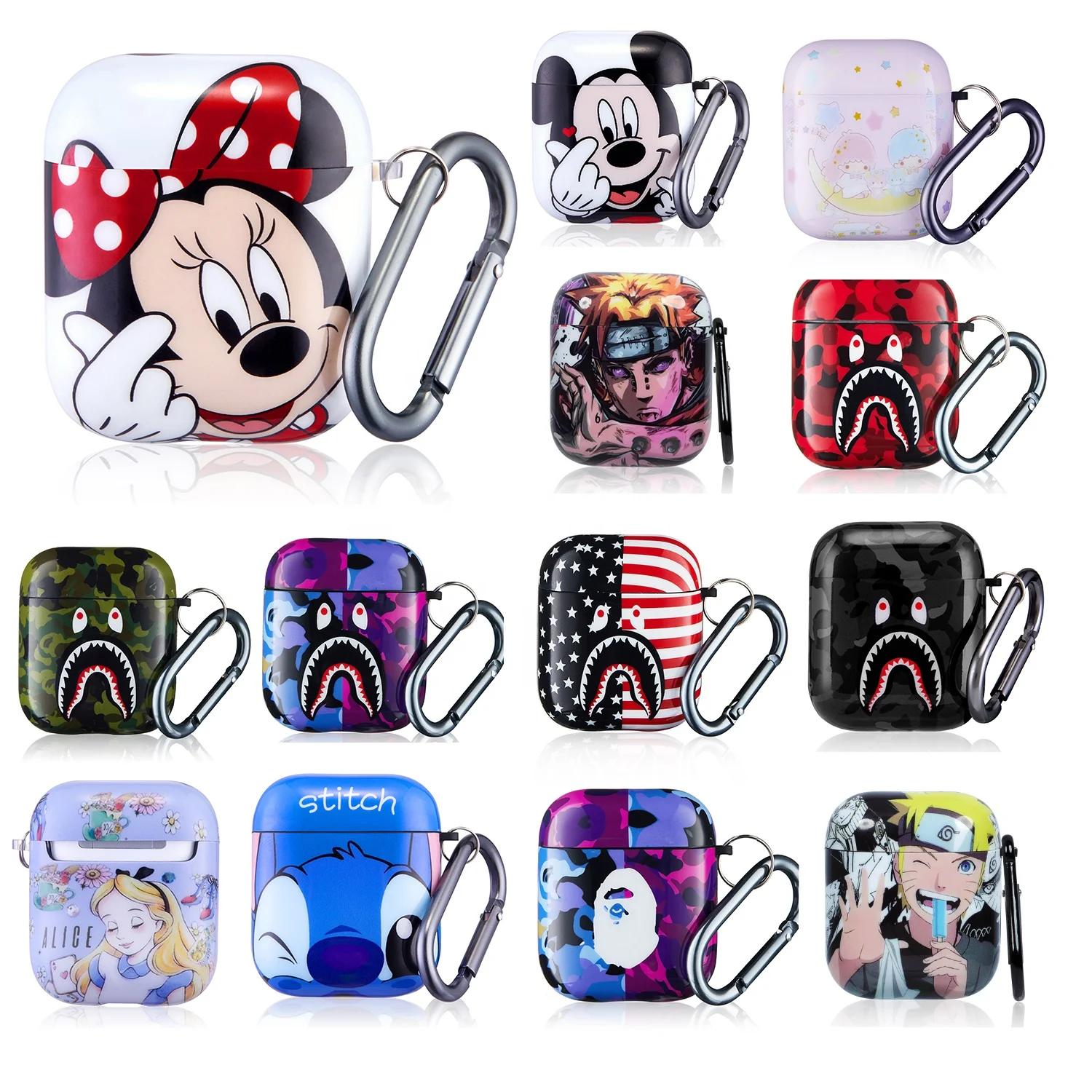 
Gemfits Cute IMD Print Case for Apple airpod 1/2 Cases,Designers Custom 3D Earphone for Naruto Cover for Airpods 