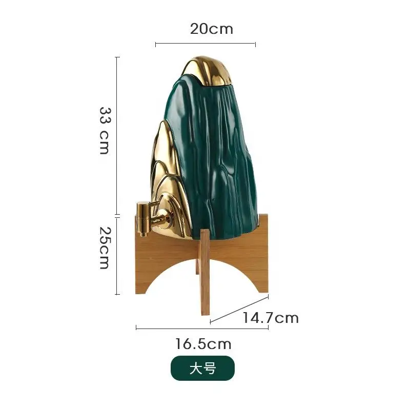 Drop Shipping Nordic Gold-plated Ceramic Mountain-shaped Cool Kettle Cup Set with Faucet Household Cold Kettle Drink Pot
