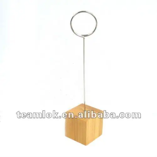Eco-friendly bamboo memo photo holder name card clip holder wedding table number holder