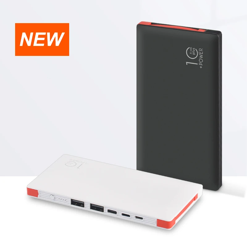 Высококачественная обновленная модель 10000 мАч Type-c Micro вход двойные встроенные кабели PSE Powerbank