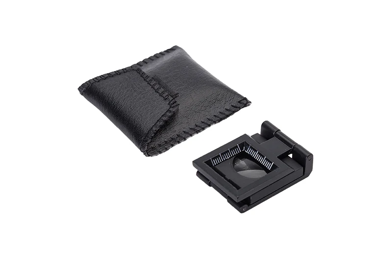 Portable Metal Linen Tester cloth inspecting folding Magnifier with Scale TH9007B