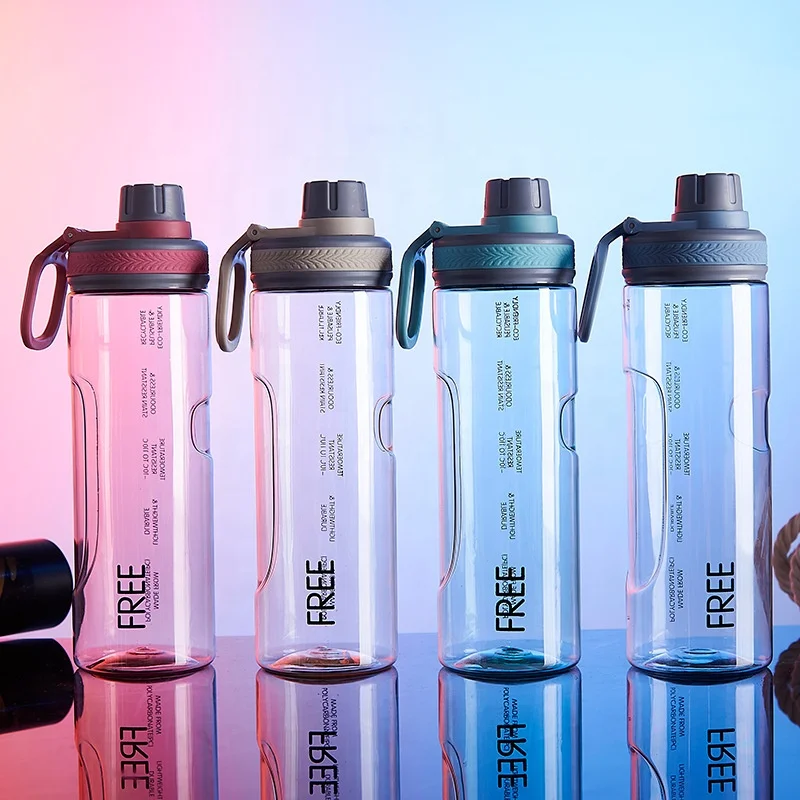 Eco friendly PC 650ml plastic sport water bottle customized design with phone holder