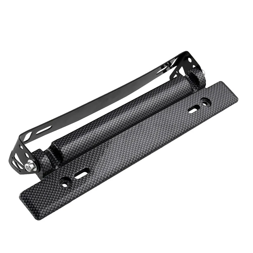 Carbon Fiber Pattern License Plate Frame License Plate Frame Adjustable License Plate Frame