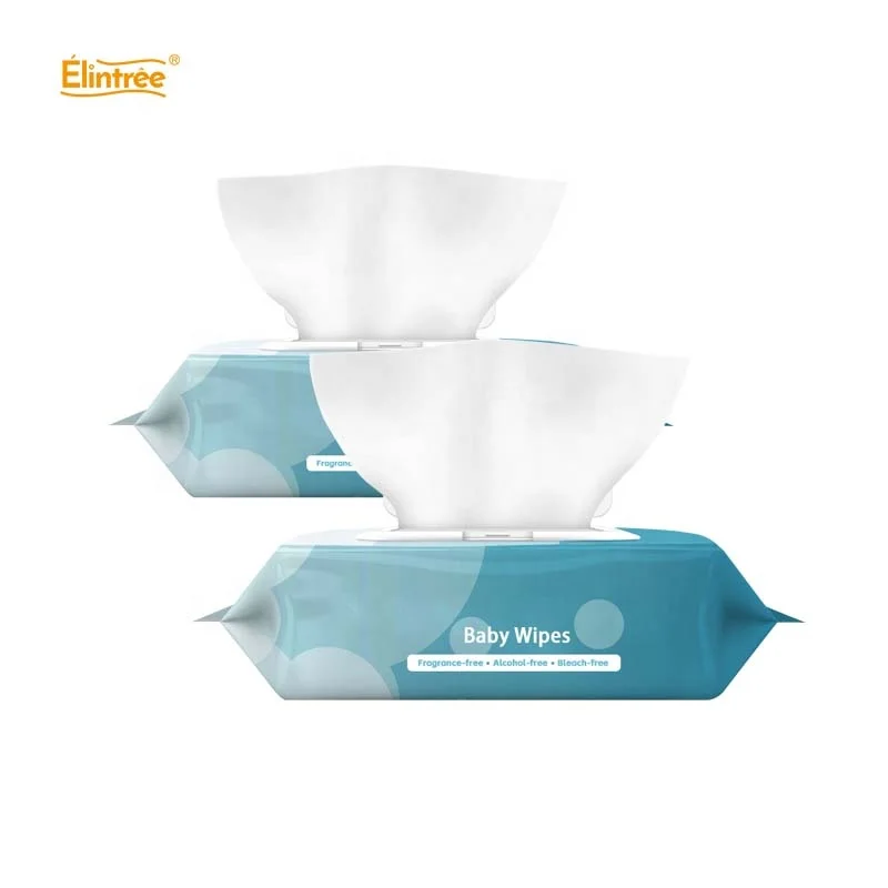 Elintree Disposable Alcohol Free Wet Cleaning Wet Wipes Unscented Moist Baby Wet Napkins For Hand