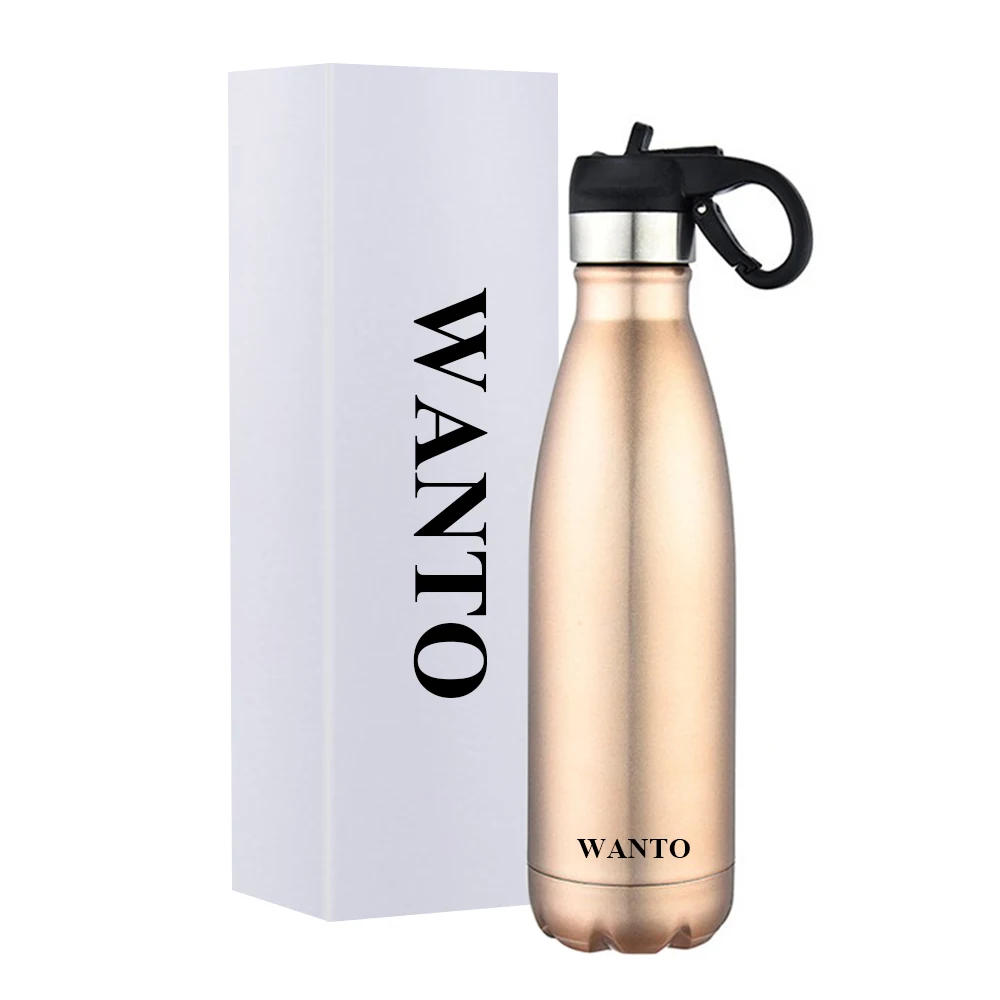 Wanto 17oz Amazon Top Ranking Stainless Steel Cola Shape Swelling Vacuum Flask With Custom Business Logo