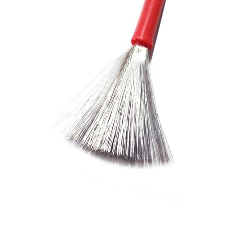 4 6 7 8 10 12 14 16 18 20 22 24 AWG Gauge High Temperature Heat Resistant Solid Copper Rubber Cable Silicone Wire