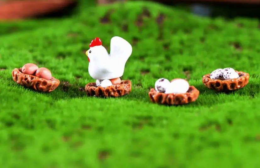 Crafts Terrarium Figurine Fairy Garden Dollhouse Chicken Animals Statue Figures Decor Miniature Bonsai DIY Resin for Teens Gift