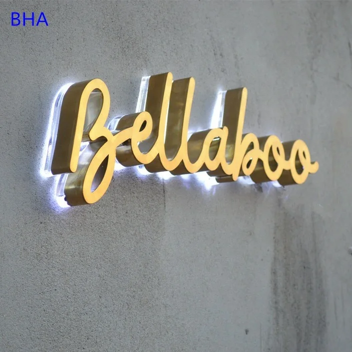 Factory Customized Stainless Steel Letter 3D led Display Sign Advertising Backlit 3D Led Letter Sign For Decor Store Or Bar