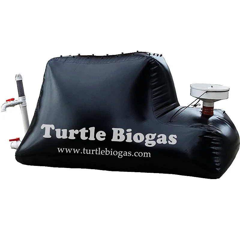 making small mini portable home biogas plant biodigester biogas system storage balloon bag price for sale Turtle Biogas 3.0m3