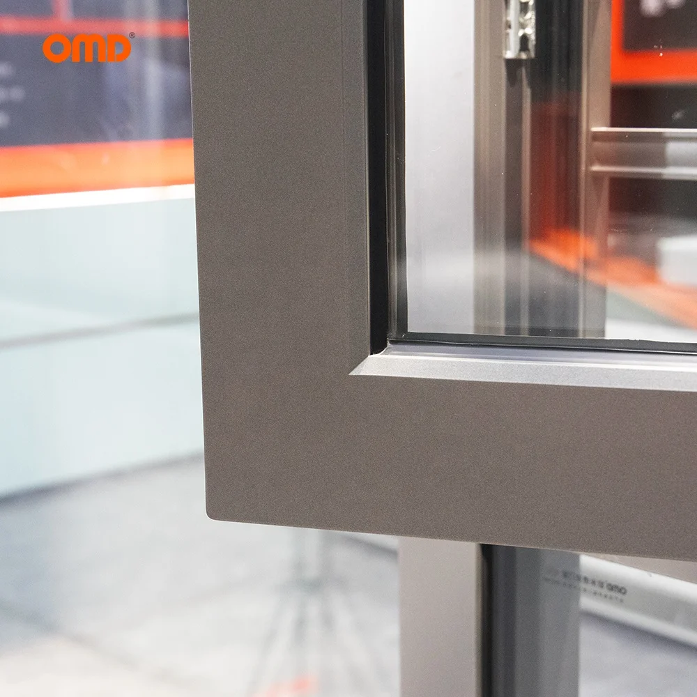 Heat Insulation System Aluminium Tilt&Turn Inward Opening Casement Windows Windproof House Big Glass Picture Windows Customized