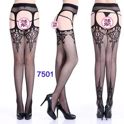 Cowinner 2020 Black Sexy Womens Fishnet Tights Suspender Pantyhose Thigh High Stockings