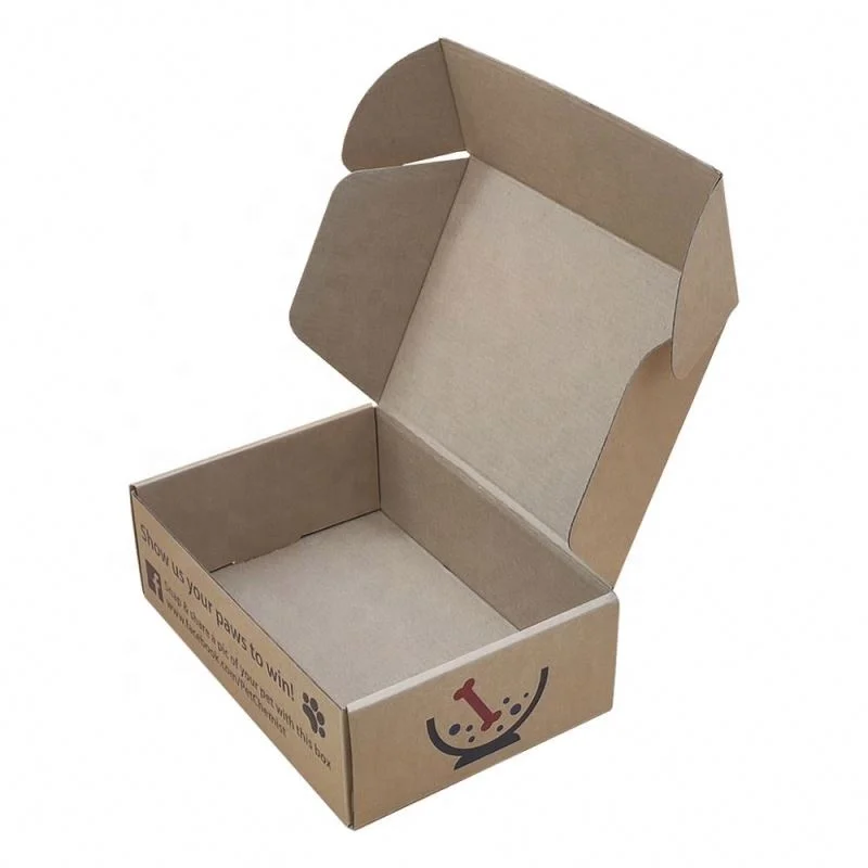 Branded Raw Brown Paper Postage Kraft Paper Eco Friendly Mailing Mailer Shipping Boxes