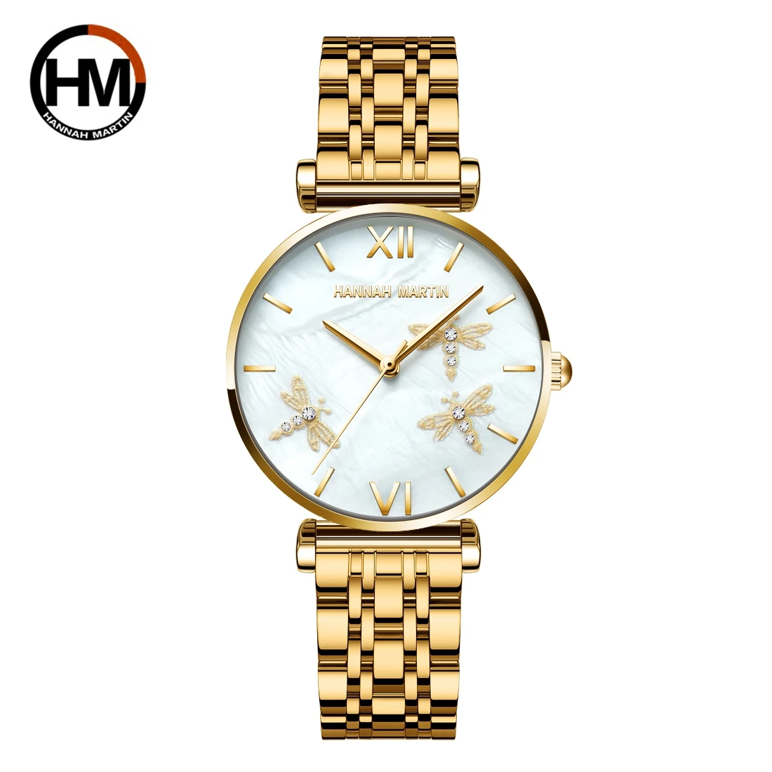 HANNAH MARTIN 2021 New product manufacturer stainless steel waterproof for sale ladies watch with box package