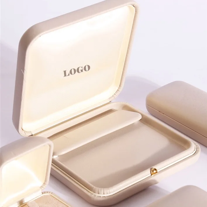 Annaigee Wholesale Luxury Custom Logo Velvet Display Jewellery Ring Necklace Bracelet Packaging Leather Jewelry Box