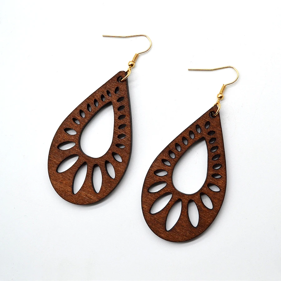 Korean Handmade Wooden Veneer Weave Bamboo Hoop Earrings Korean Rattan Earrings For Women Birthday Party Gift//