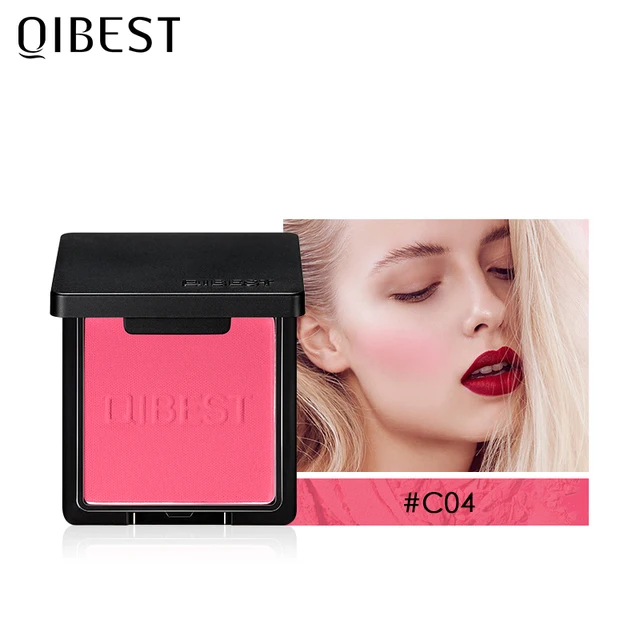 
QIBEST Blush Peach Pallete 8 Colors Face Mineral Pigment Cheek Blusher Powder Cosmetic Professional Contour Shadow Blush Palette 