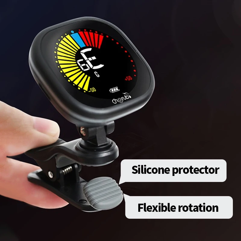 Cherub WST-670 musical instruments LCD Rechargeable Guitar Tuner Clip on metronome for Guitar Violin Ukulele