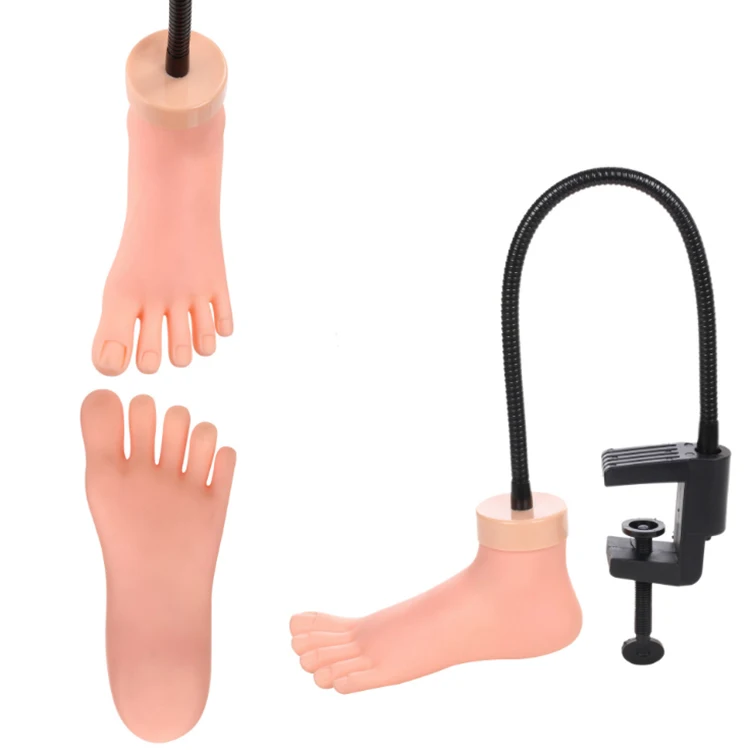 
High Quality Nail Practice False Foot Nail Art Foot Soft Training Display Model Practice Foot 
