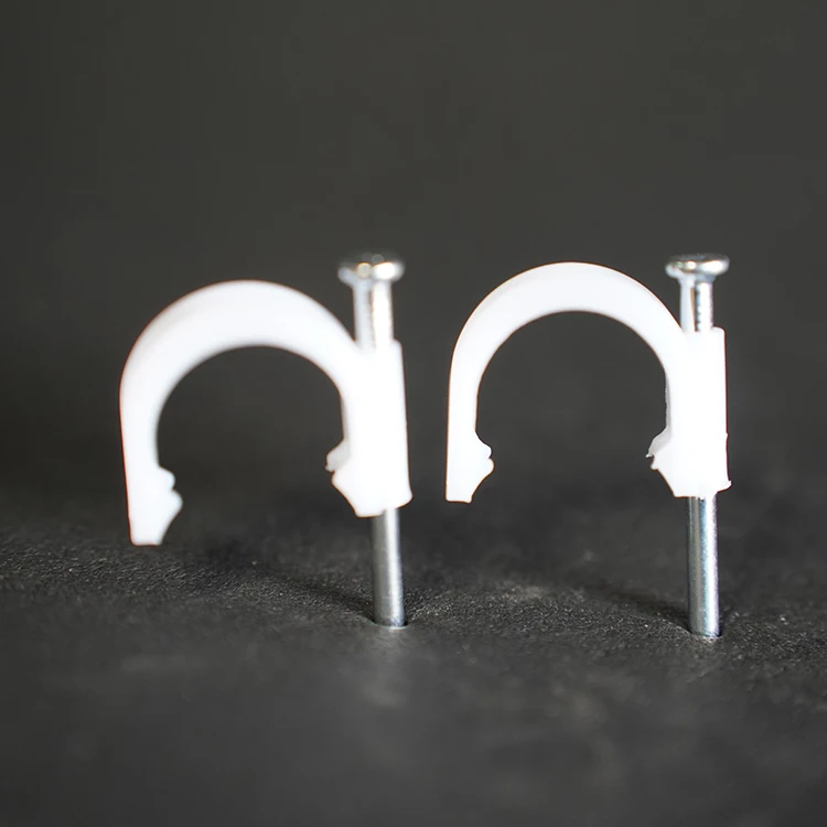 Hot sales high quality 4mm-40mm different colors 100pcs pack electric pvc plastic circle cable clip