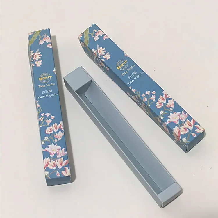 custom small drawer boxes for thin long incense stick drawer packaging box