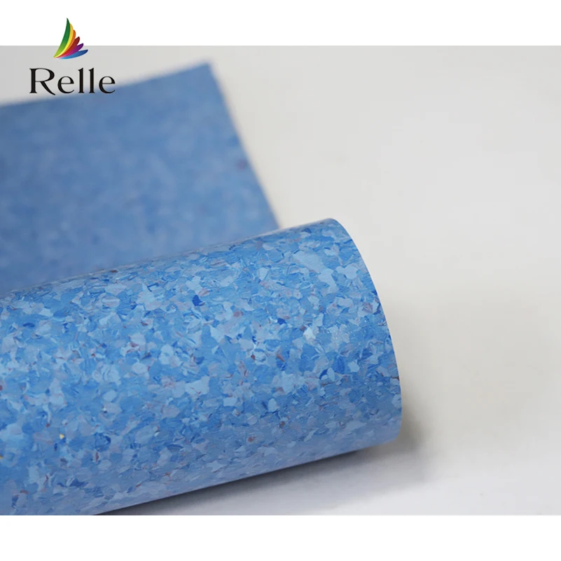 Relle commercial homogeneous plain colors 2mm wear layer pvc flooring roll