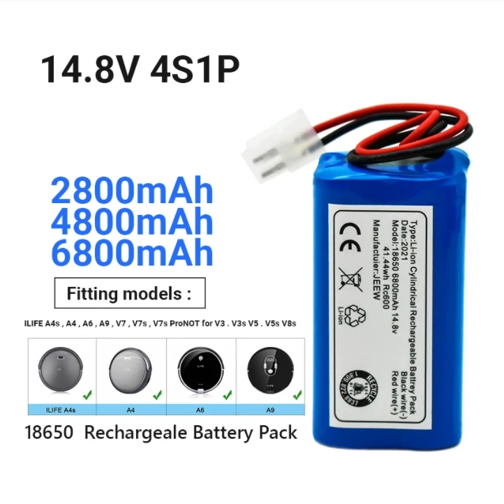 Rechargeable 14.8V 6800mAh  Li-ion Lithium Batteries 18650 Cylinder Lithium Ion Battery Pack