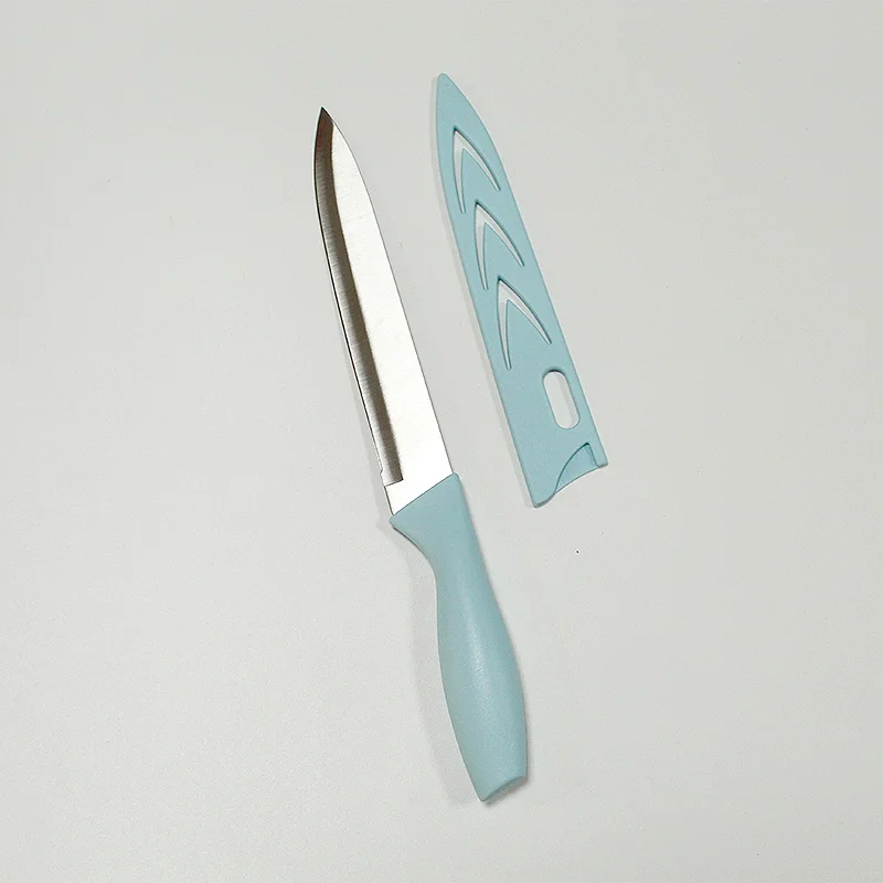 wholesale plastic handle kitchen meat carving knife with cover