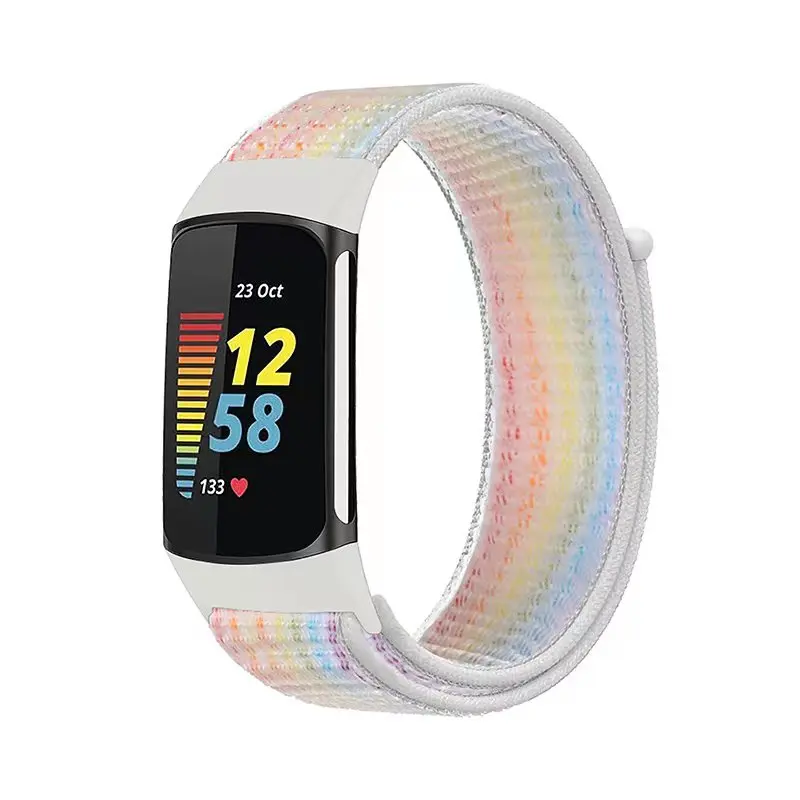 Nylon braided fitbit change 2 3 4 adjustable loop watch bands 14 colors Suitable for FITBIT LUXE smart nylon strap