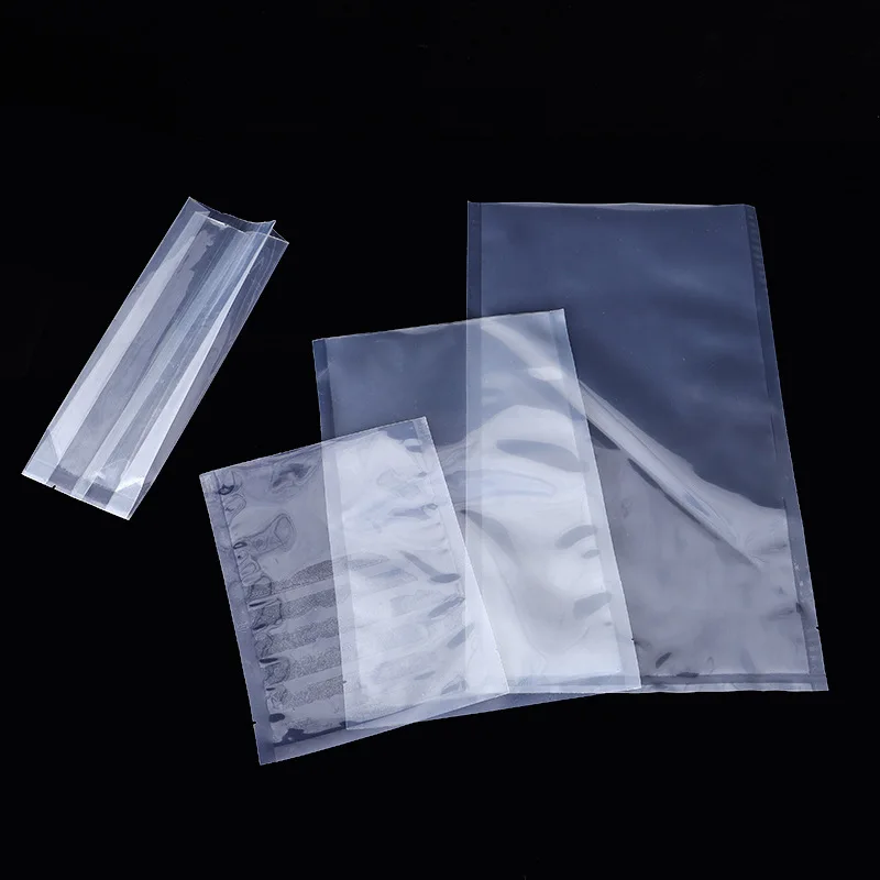 Custom Biodegradable recyclable Meat Fruit rice peanuts Fresh Pouch Clear PE Plastic Compression Seal Food Vacuum Packaging Bag