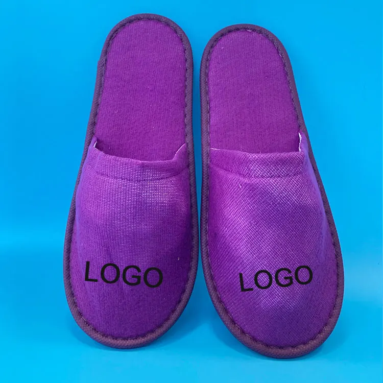 Wholesale Low Moq slippers for hotel with Custom Logo Comfortable White Spa Soft Slides for unisex with different fabric