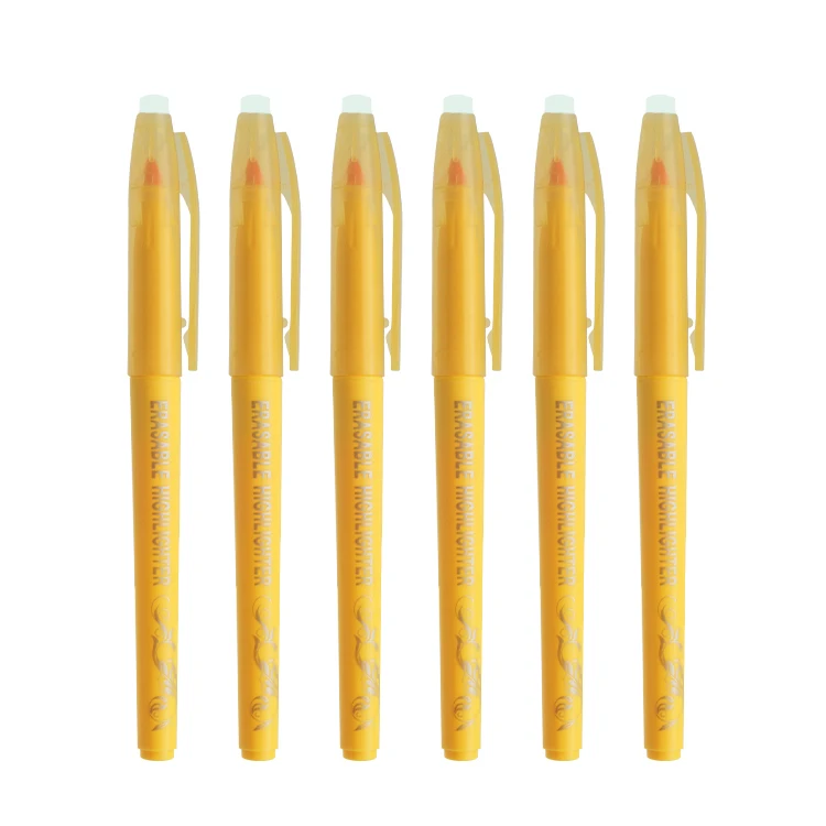 Magic pastel 6 colors heat sensitive erasable highlighter pen set