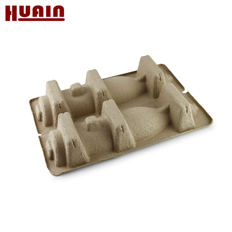 Corrugated pulp molded paper ECO friendly packaging Tray