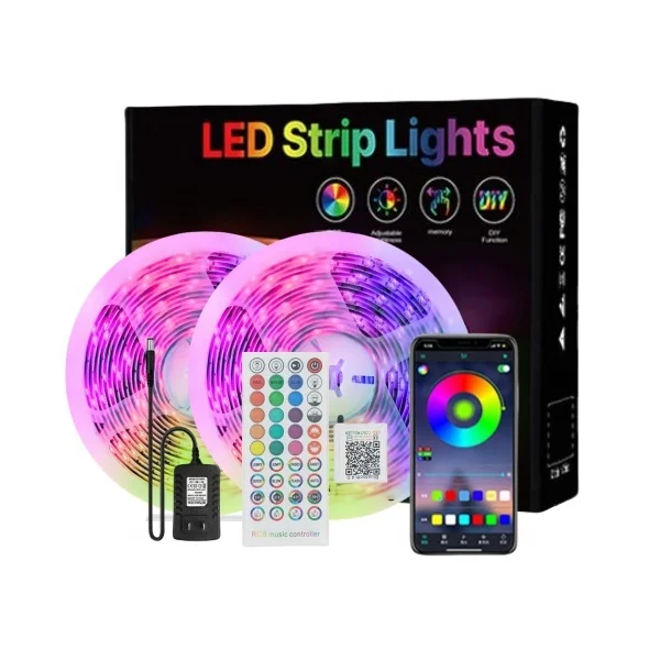 led strip lights SMD 5050 Flexible Waterproof Led Strip Lights 5 10 Meter Smart RGB RGBIC Colorful Rgb Light