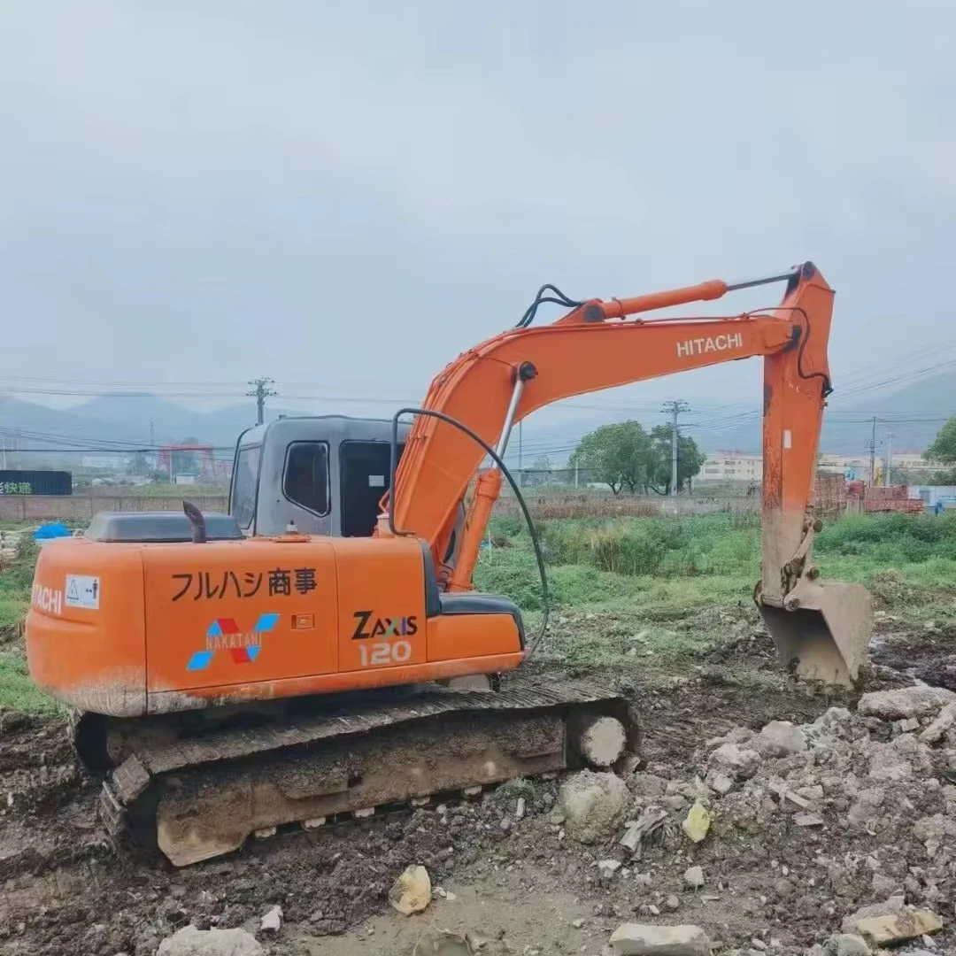 Оригинальная японская гусеничная строительная техника Hitachi 120-6 небольшой экскаватор