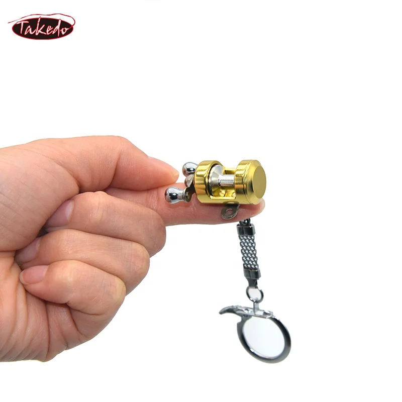 TAKEDO ST02 HOT SEAL FULL Metal MINI Fishing Reel Keychain Car Keychain For Car Accessories  Fishing Reel Shape Keychain